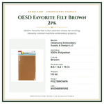 Product Specifications – OESD Favorite Felt Brown 2pk