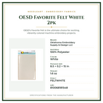 Product Specifications – OESD Favorite Felt White 2pk