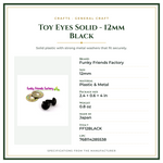 Product Specifications – Toy Eyes Solid - 12mm Black