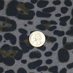 Leopard Navy Slate Faux Fur 5 Yards