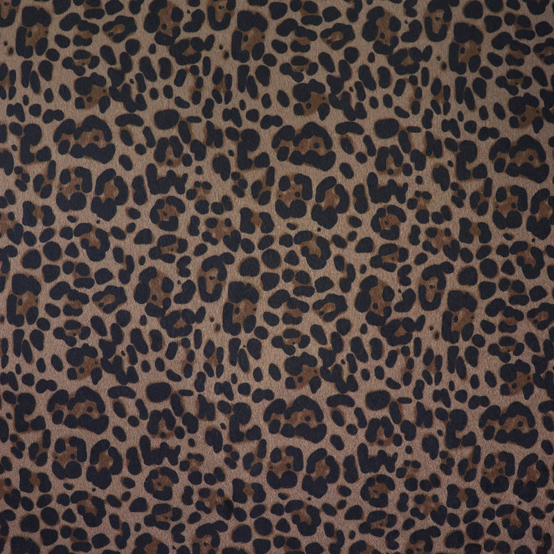 Leopard Charcoal Mocha Faux Fur 5 Yards