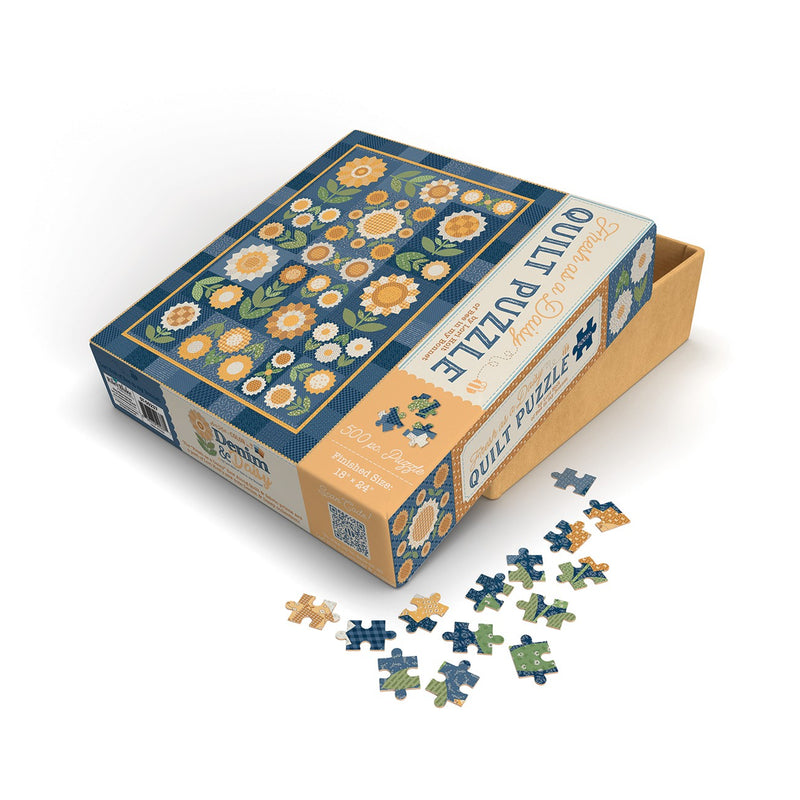 Lori Holt Denim & Daisy Fresh as a Daisy Quilt Puzzle