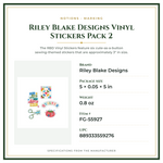 Product Specifications – Riley Blake Designs Vinyl Stickers Pack 2