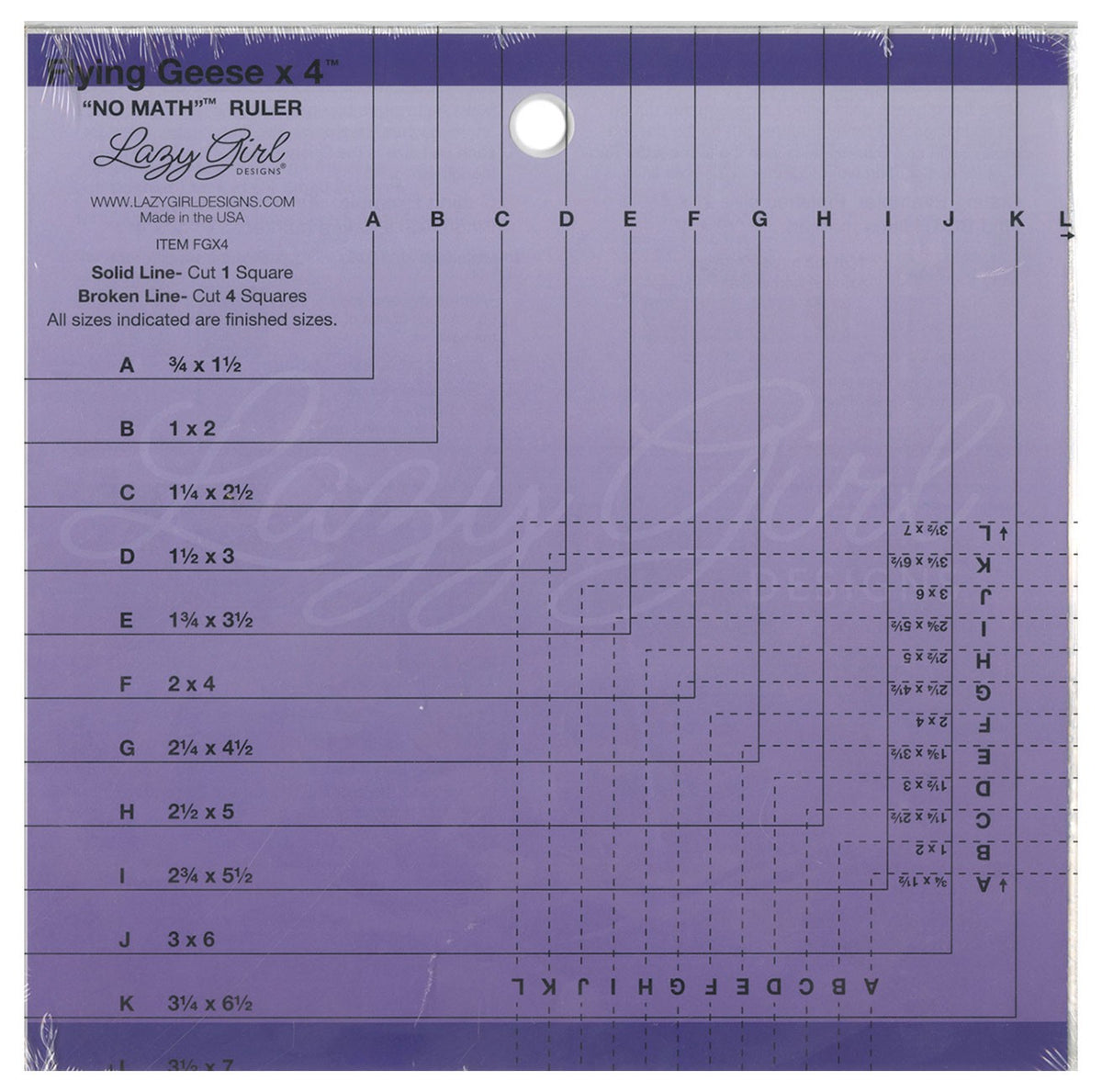 Flying Geese X 4   No Math Ruler 8 1/4in sq