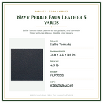 Product Specifications – Navy Pebble Faux Leather 5 yards
