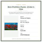 Product Specifications – Red Poppies Panel 23.1in x 13in
