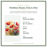 Product Specifications – Poppies Panel 17in x 17in