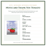 Product Specifications – Notecard Thank You Tomato