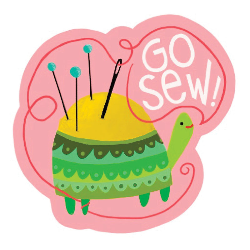 Sticker Go Sew Pink Turtle 3pk