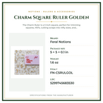 Product Specifications – Charm Square Ruler Golden