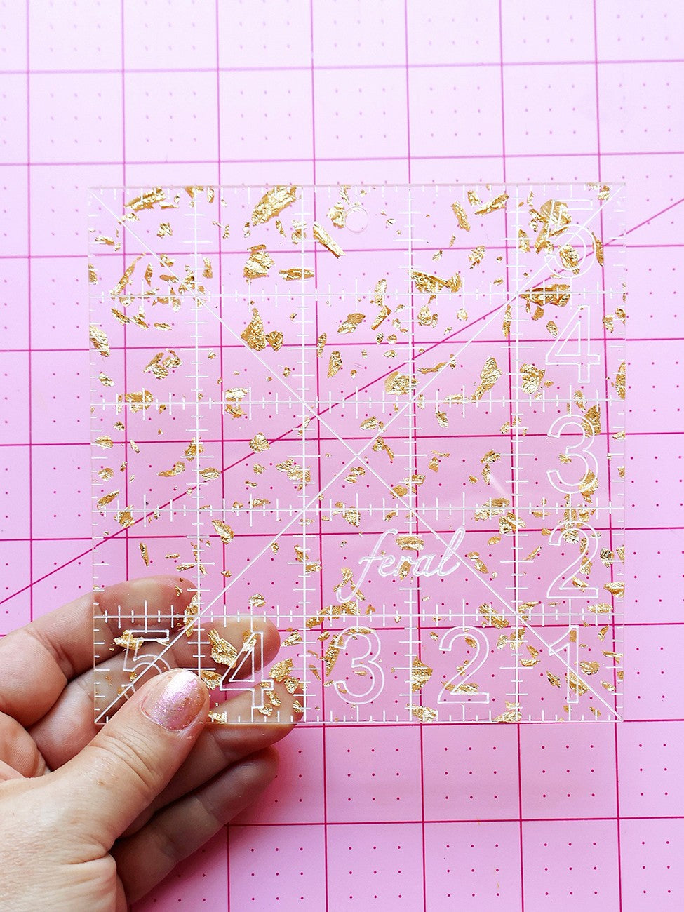 Charm Square Ruler Golden