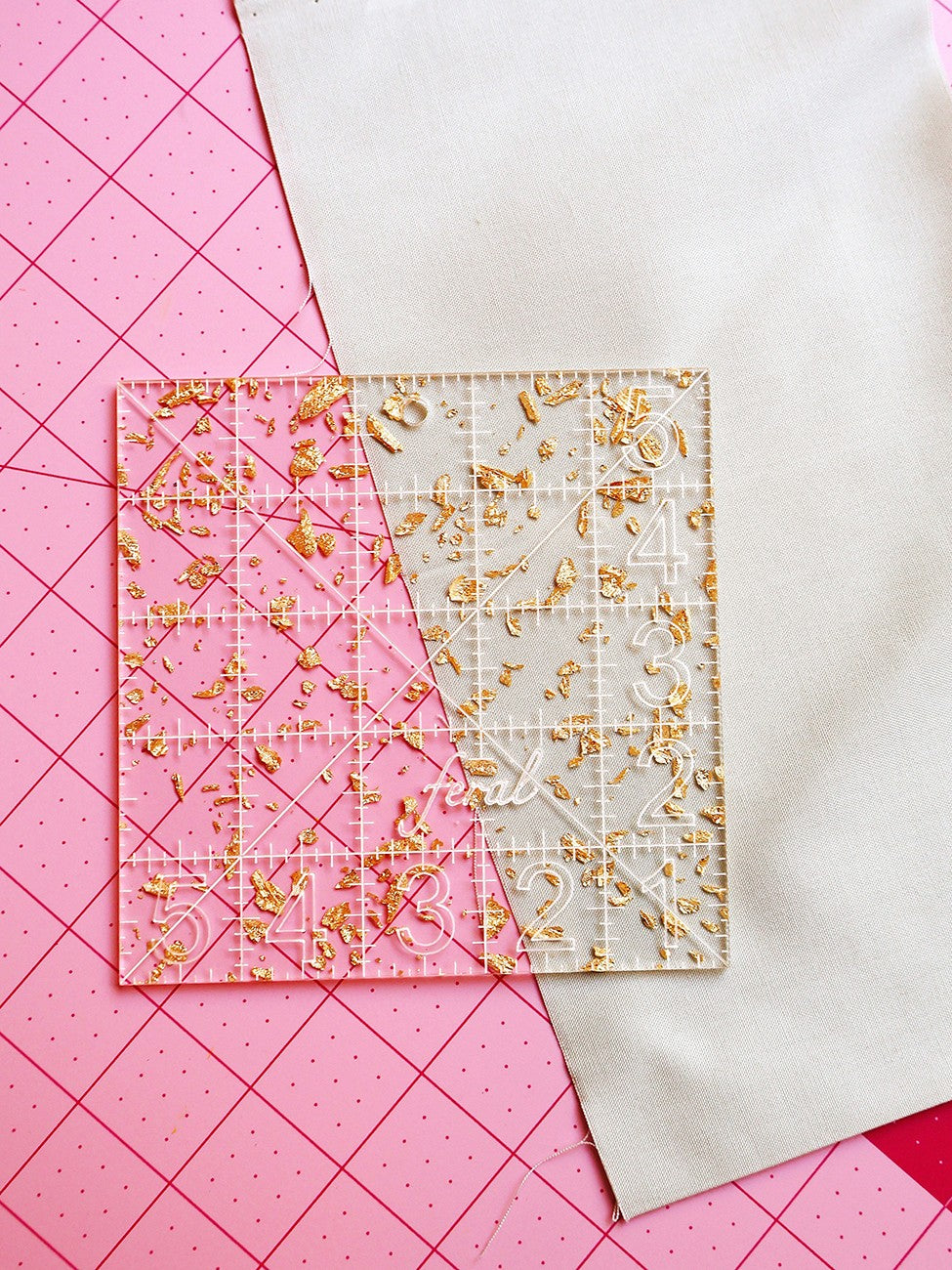 Charm Square Ruler Golden
