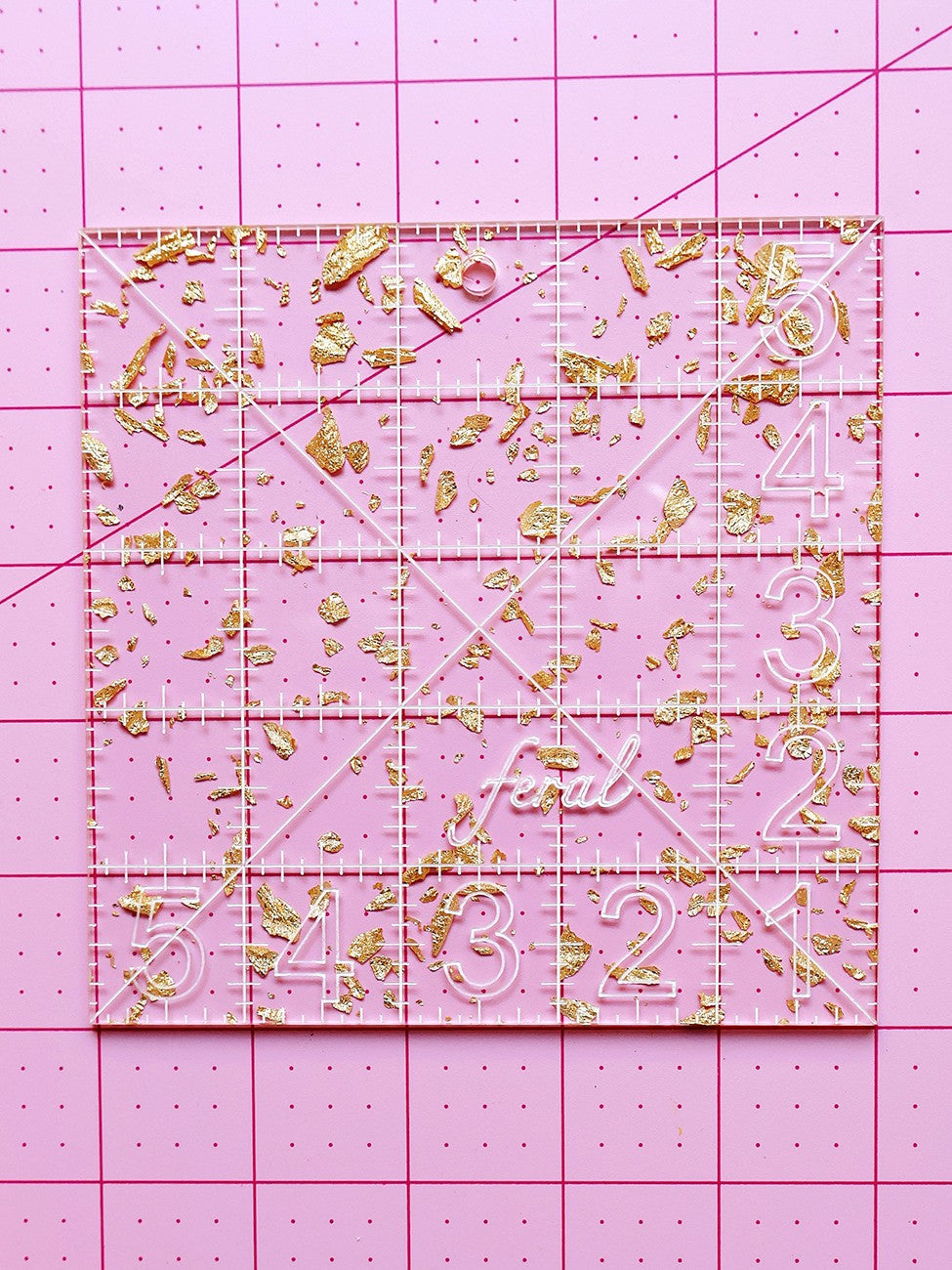Charm Square Ruler Golden