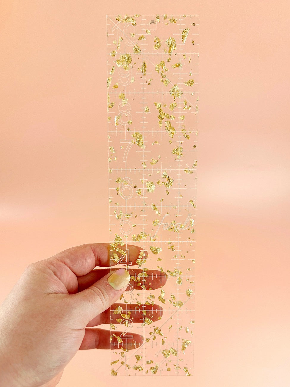 2-1/2in x 10in Ruler Golden