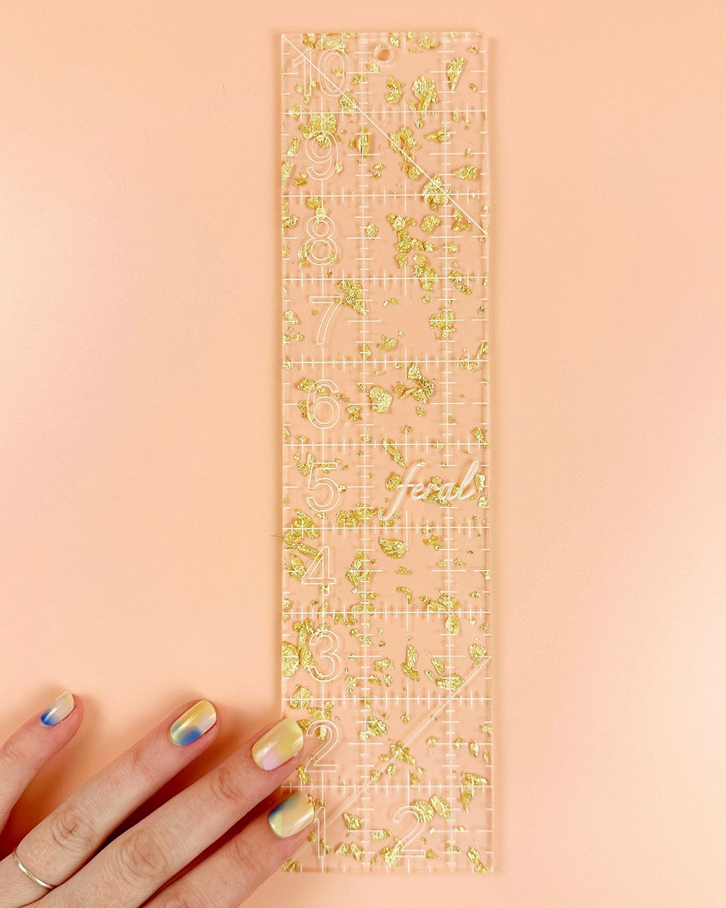 2-1/2in x 10in Ruler Golden