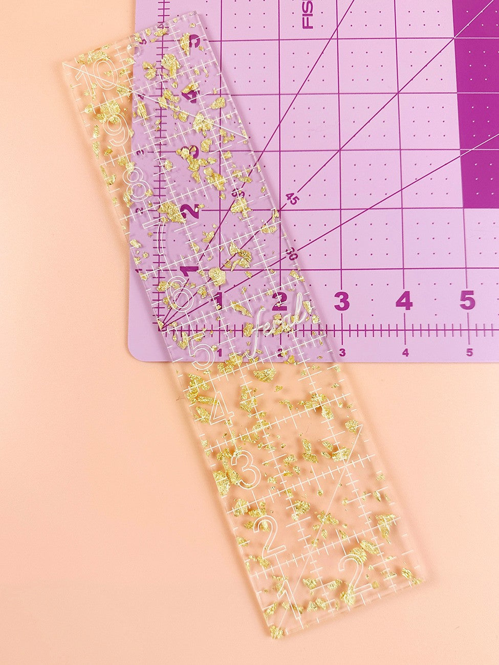 2-1/2in x 10in Ruler Golden