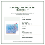 Product Specifications – Mini Squares Ruler Set Iridescent