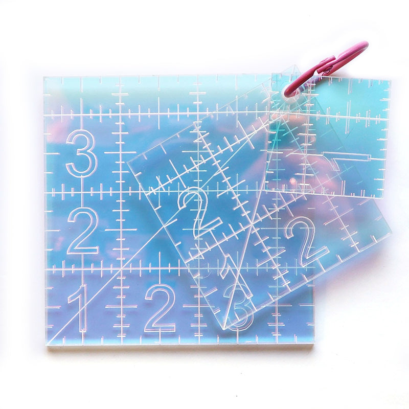 Mini Squares Ruler Set Iridescent
