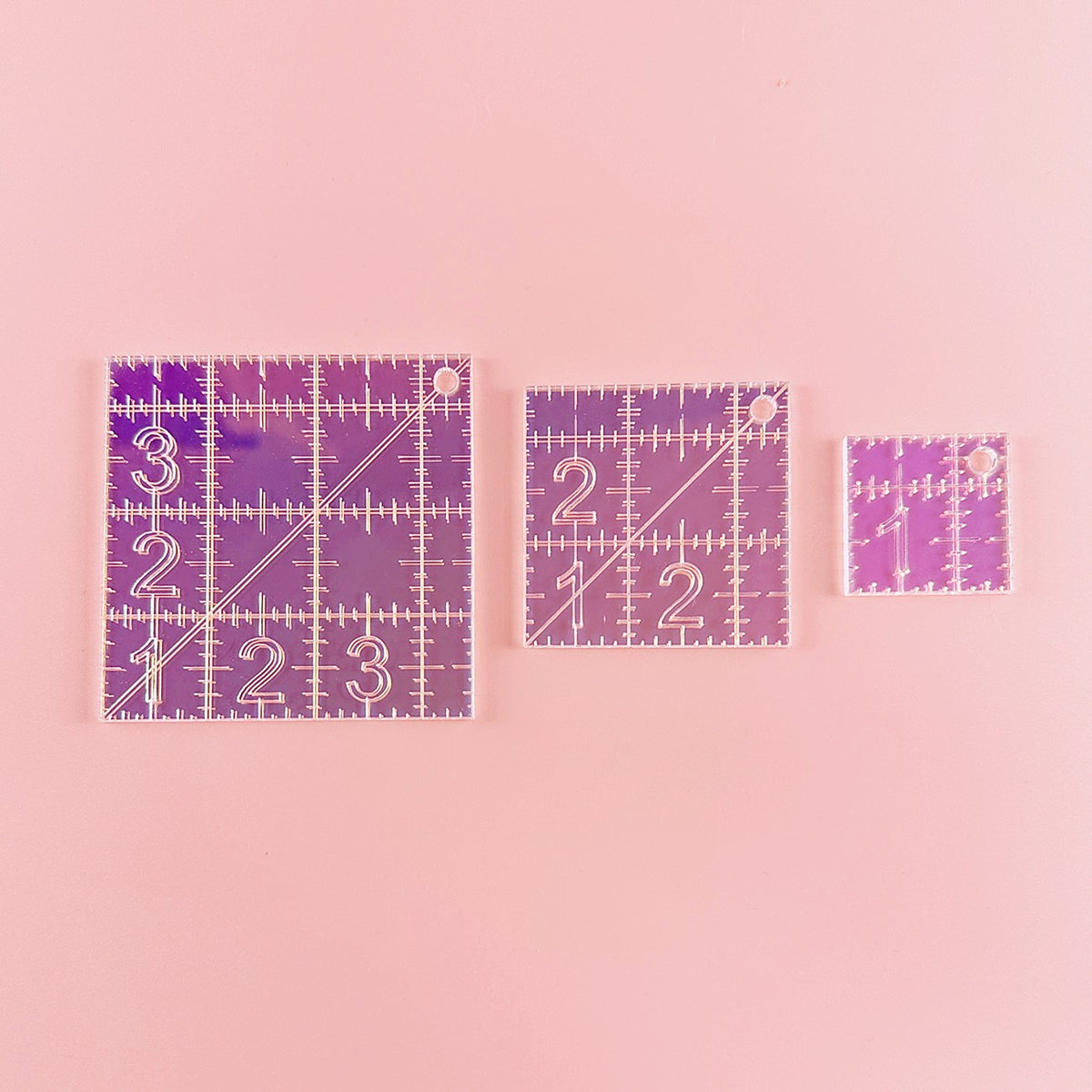 Mini Squares Ruler Set Iridescent