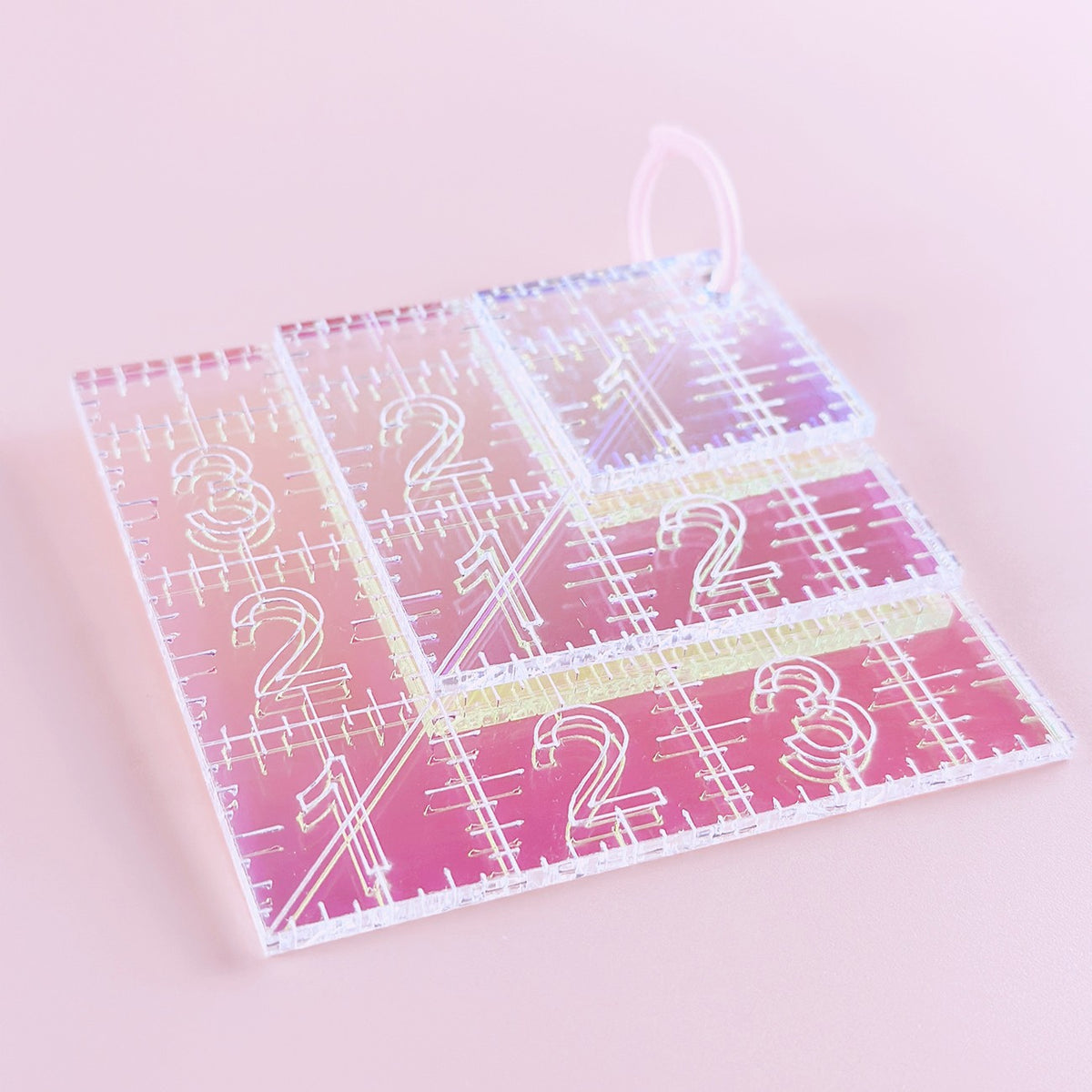 Mini Squares Ruler Set Iridescent