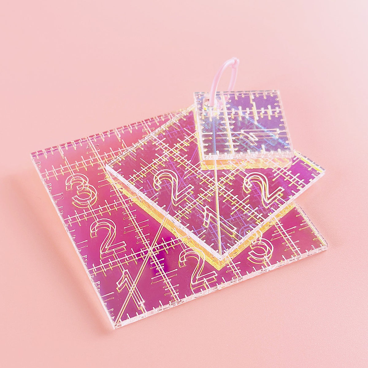 Mini Squares Ruler Set Iridescent
