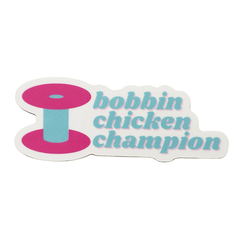 Bobbin Chicken Champion Sticker 5pk