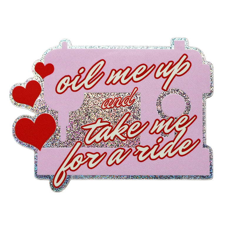 Oil Me Up Glitter Sticker 5pk
