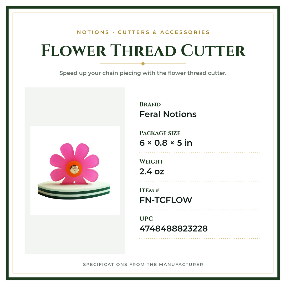 Product Specifications – Flower Thread Cutter