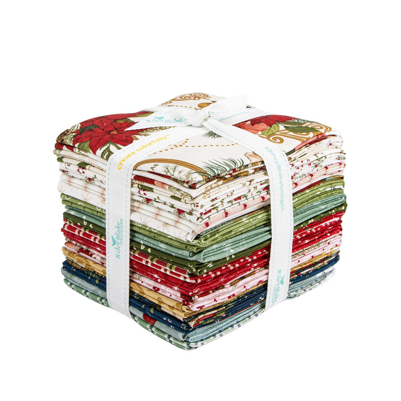 Christmas Greetings Fat Quarter Bundle, 24pcs