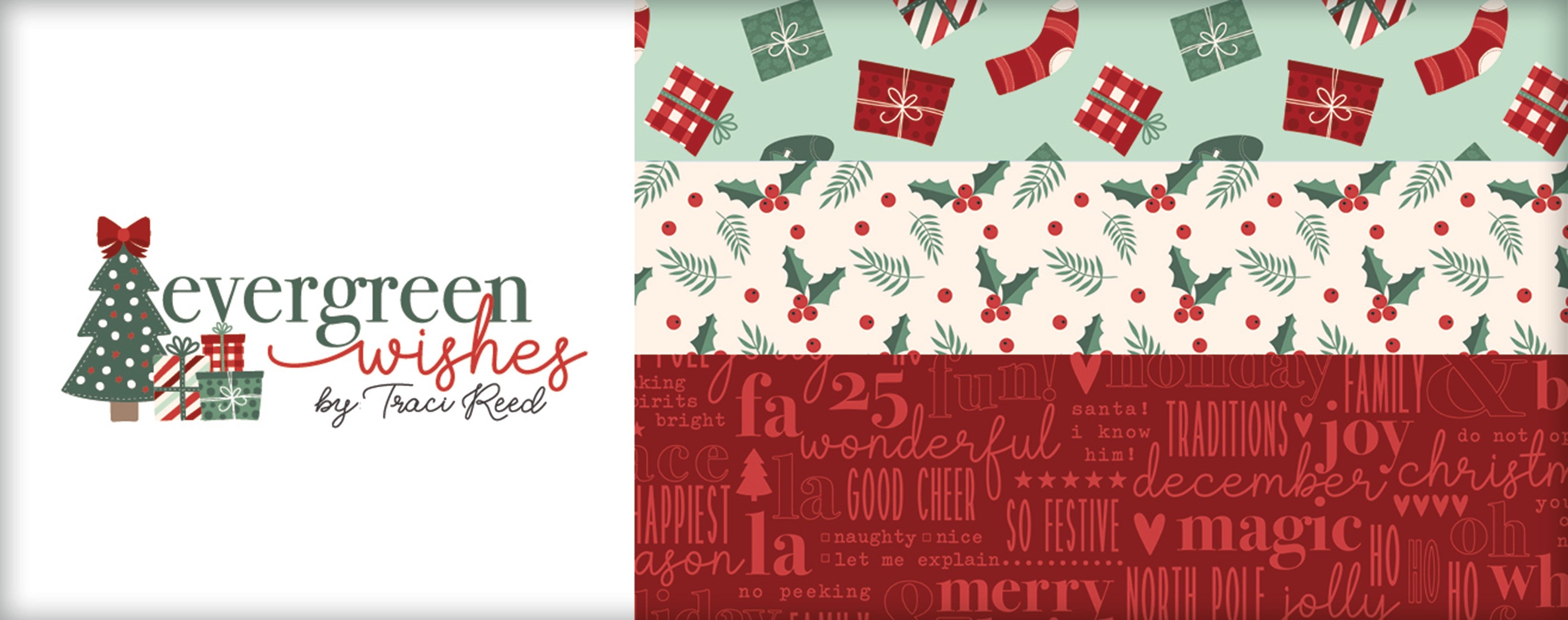 Evergreen Wishes Fat Quarter Bundle, 18 Pcs.
