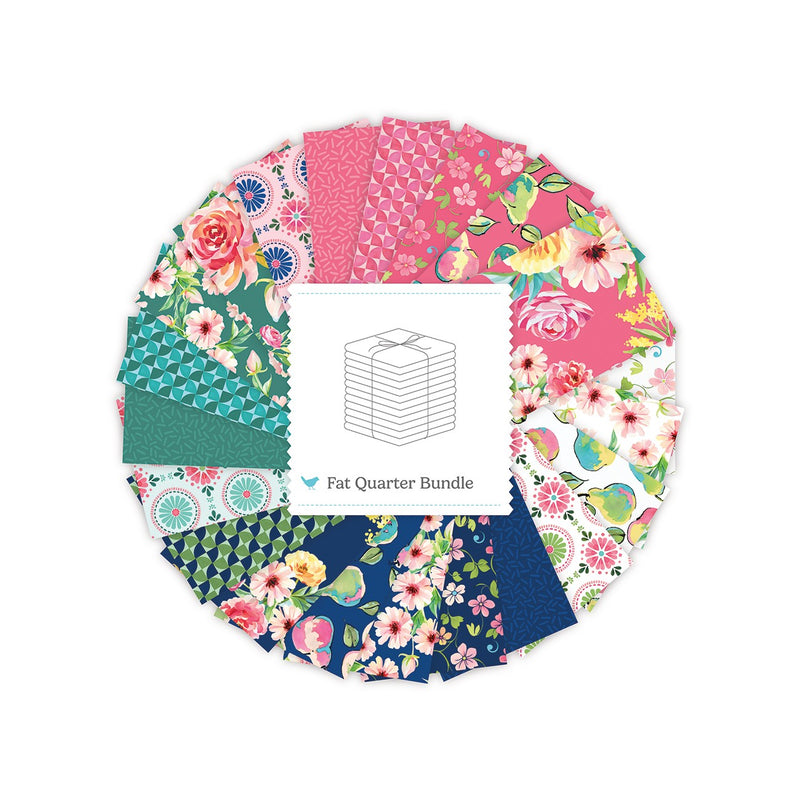 Peonies & Pears Fat Quarter Bundle, 21 Pcs.