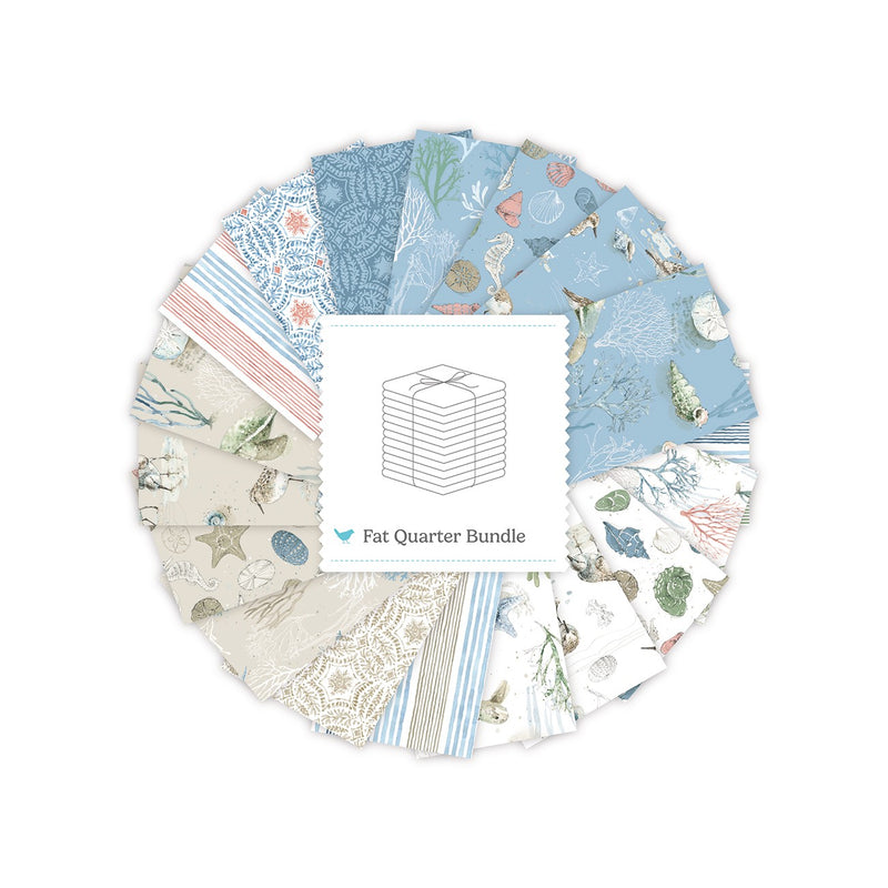 Sea Echoes Fat Quarter Bundle, 18 Pcs.