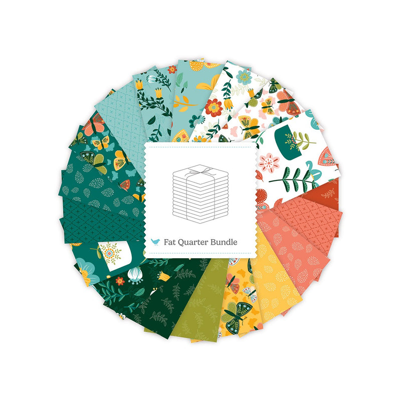 Folk Floral Fat Quarter Bundle, 18 Pcs.