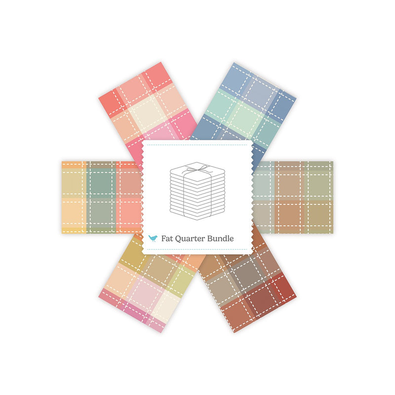 Woven Plaid Fat Quarter Bundle D, 6 Pcs.