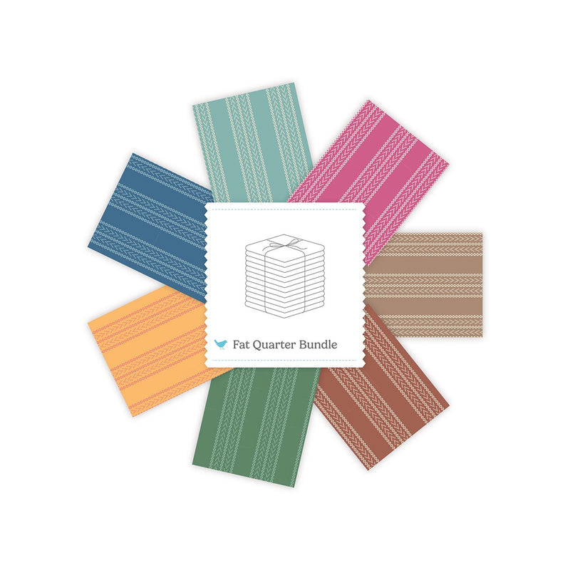 Woven Banded Fat Quarter Bundle, 7 Pcs.