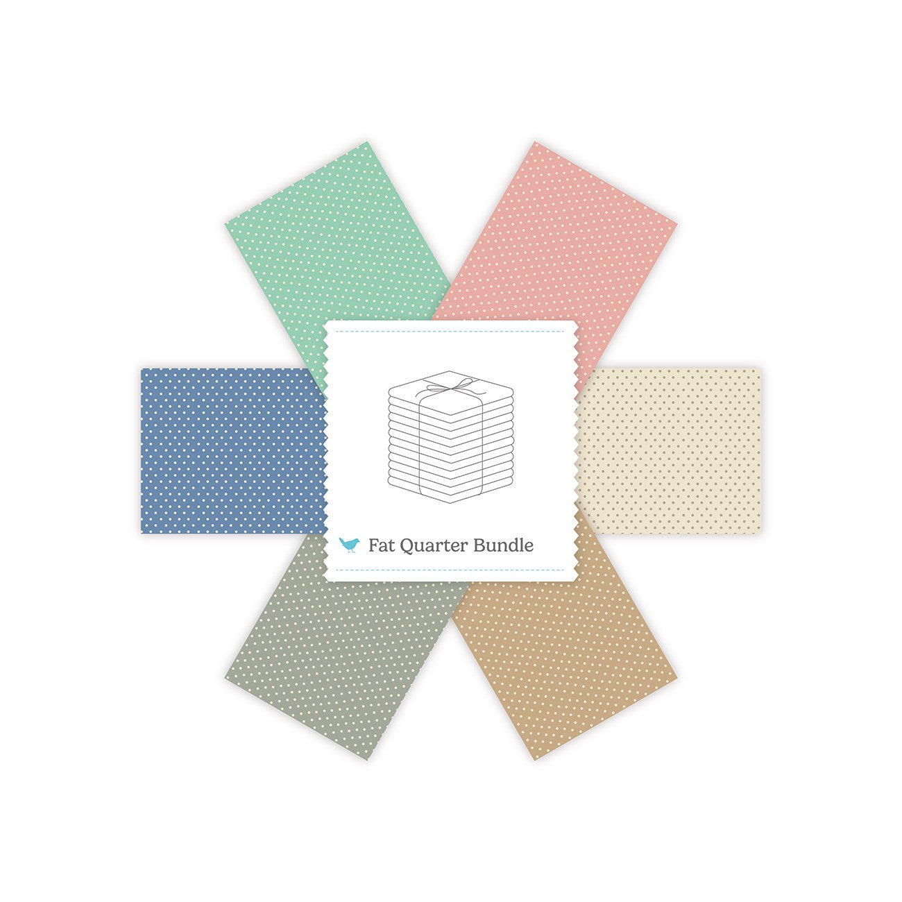 Woven Dotty Fat Quarter Bundle, 6 Pcs.