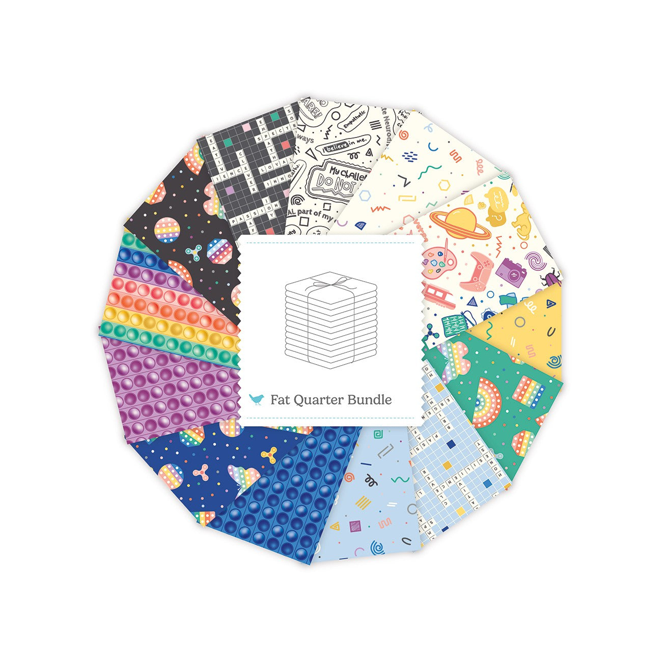 Celebrate Minds of All Kinds Fat Quarter Bundle, 13 Pcs.