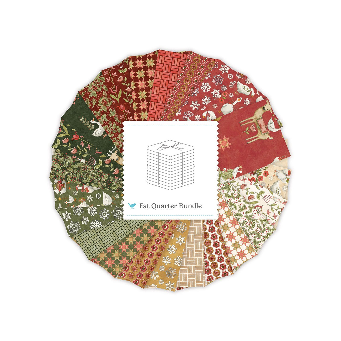 Waddle's Christmas Fat Quarter Bundle, 24 Pcs.