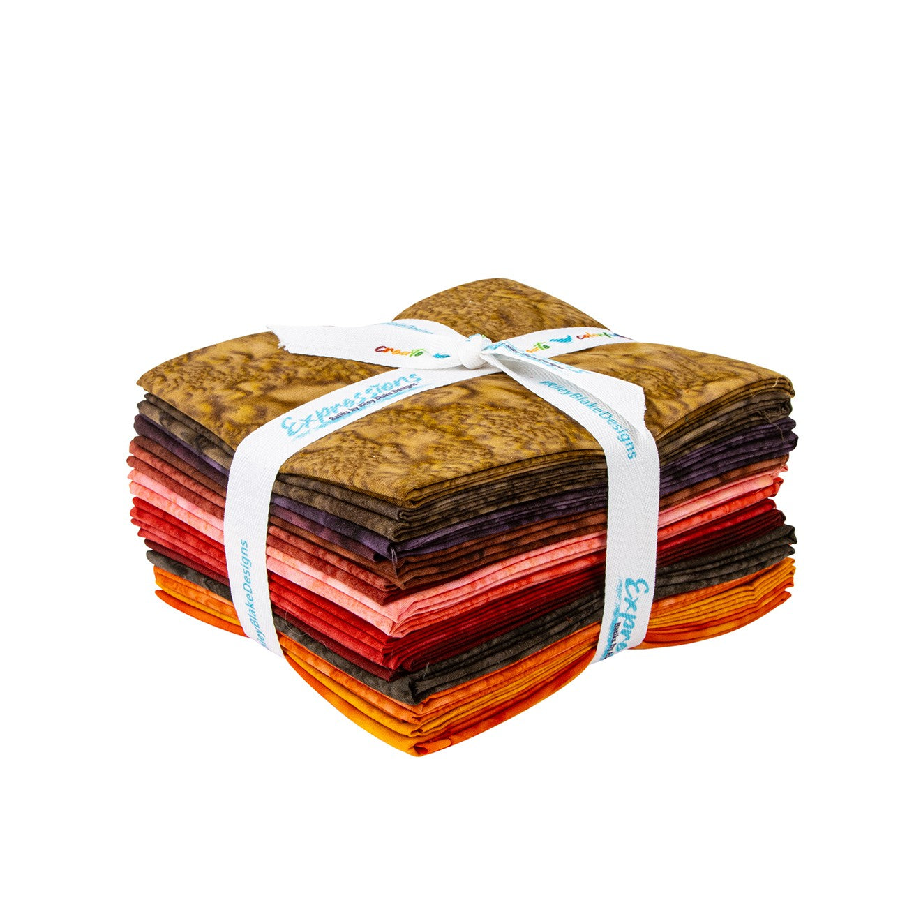 Batiks Hand-Dyes Warm Glow Fat Quarter Bundle, 16 Pcs.