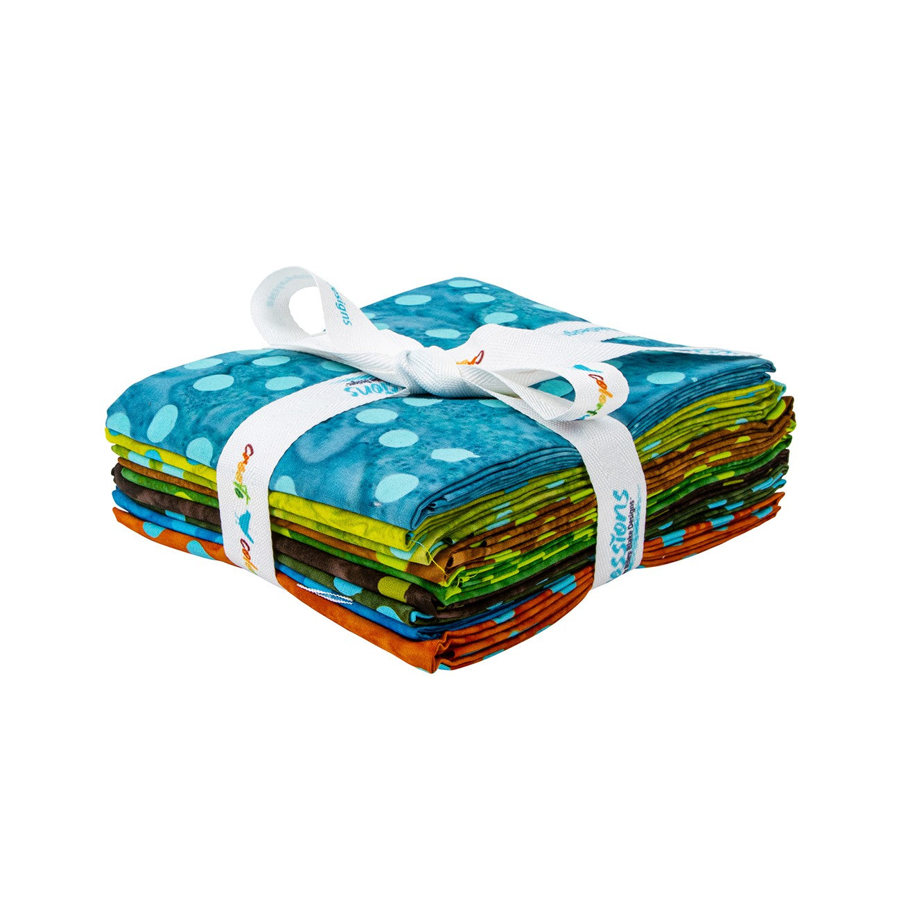 Batiks Elementals Polka Pop Fat Quarter Bundle A, 9 Pcs.