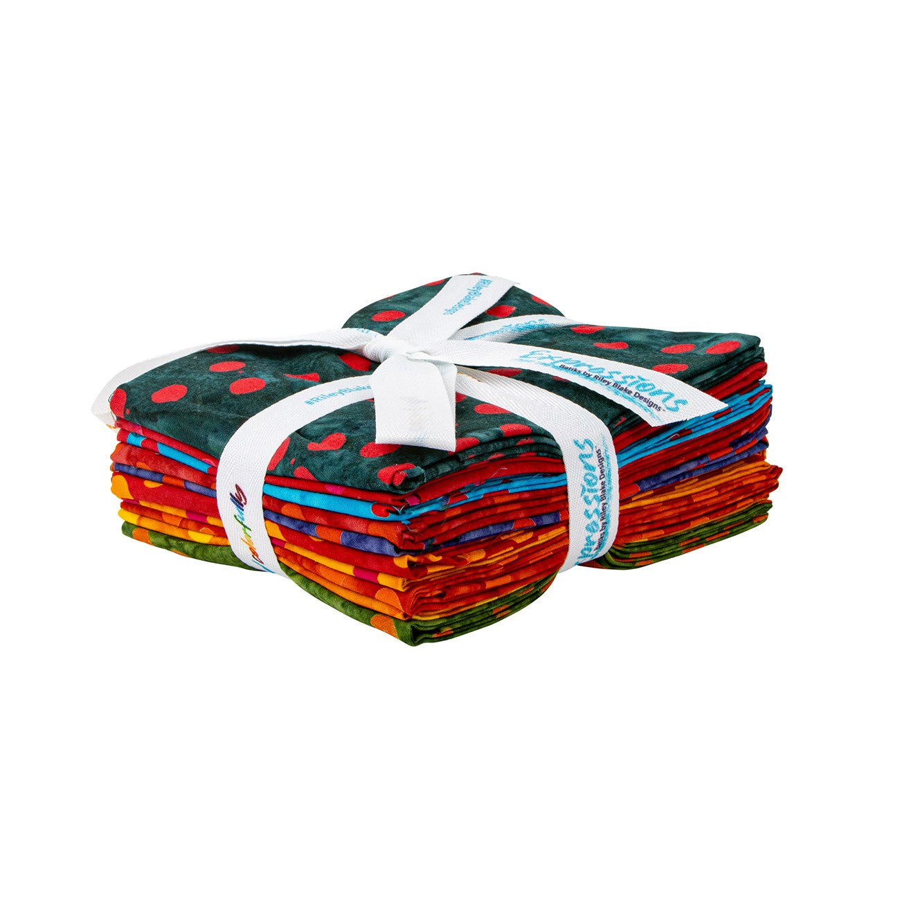 Batiks Elementals Polka Pop Fat Quarter Bundle B, 10 Pcs.