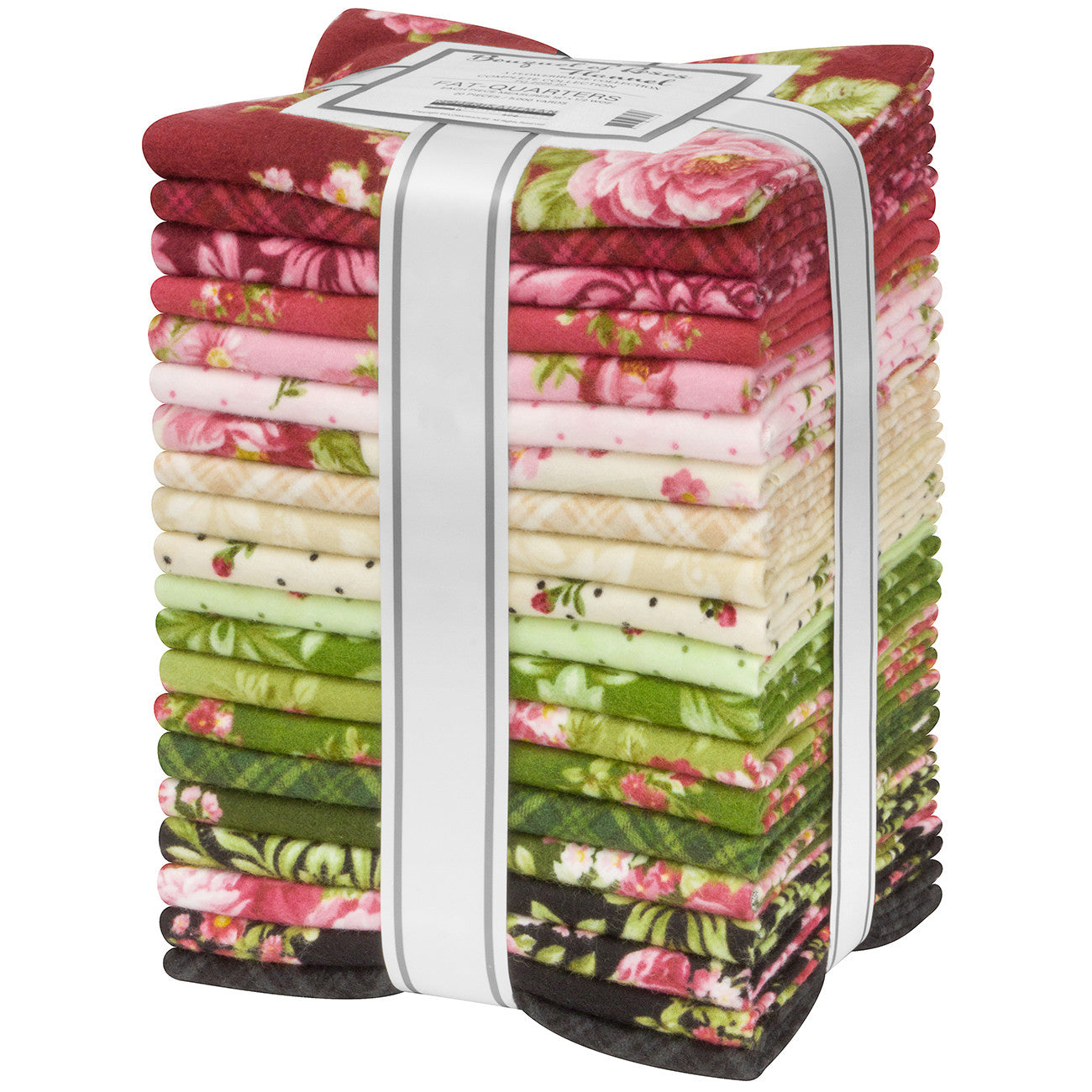 Fat Quarter Bundles, Bouquet of Roses Flannel, 20pcs