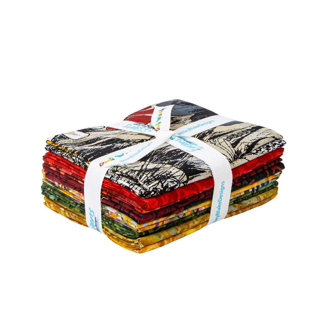 Batiks Floral Reflections Fat Quarter Bundle A, 12 Pcs.