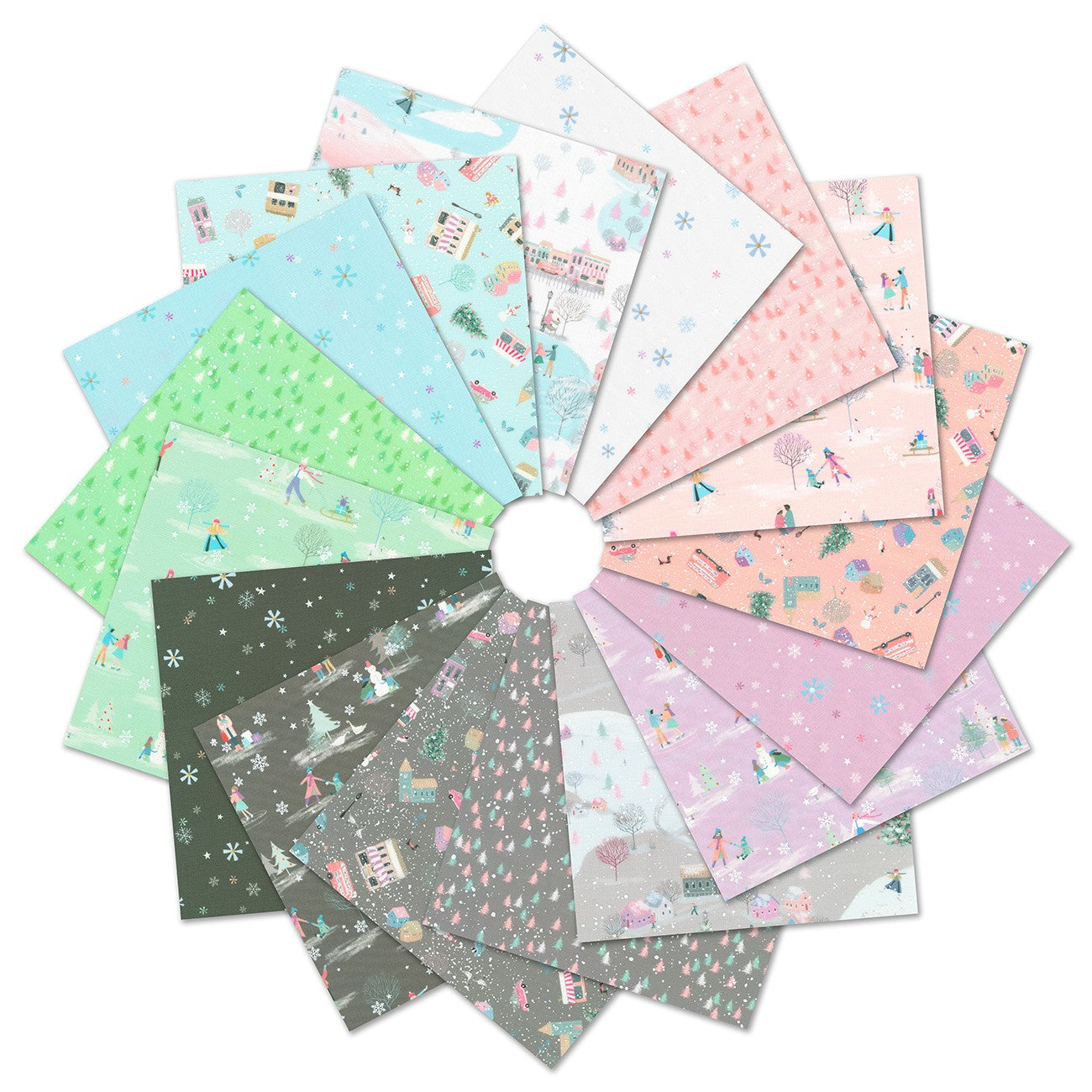 Fat Quarter Wintertime, 16pcs/bundle