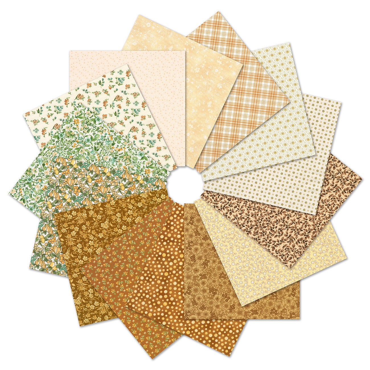 Fat Quarters, Vanilla Colorstory, 14pcs/bundle