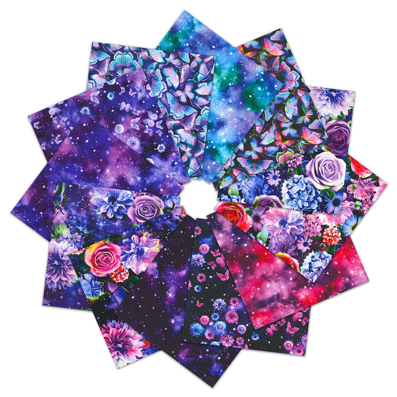 Fat Quarter Bundle Galactic Garden, 15pcs/bundle