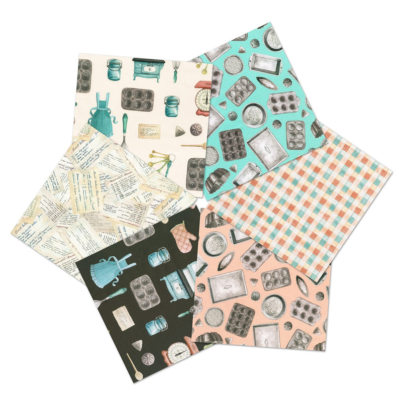 Fat Quarter Bundle Nostalgic Baking, 15pcs/bundle