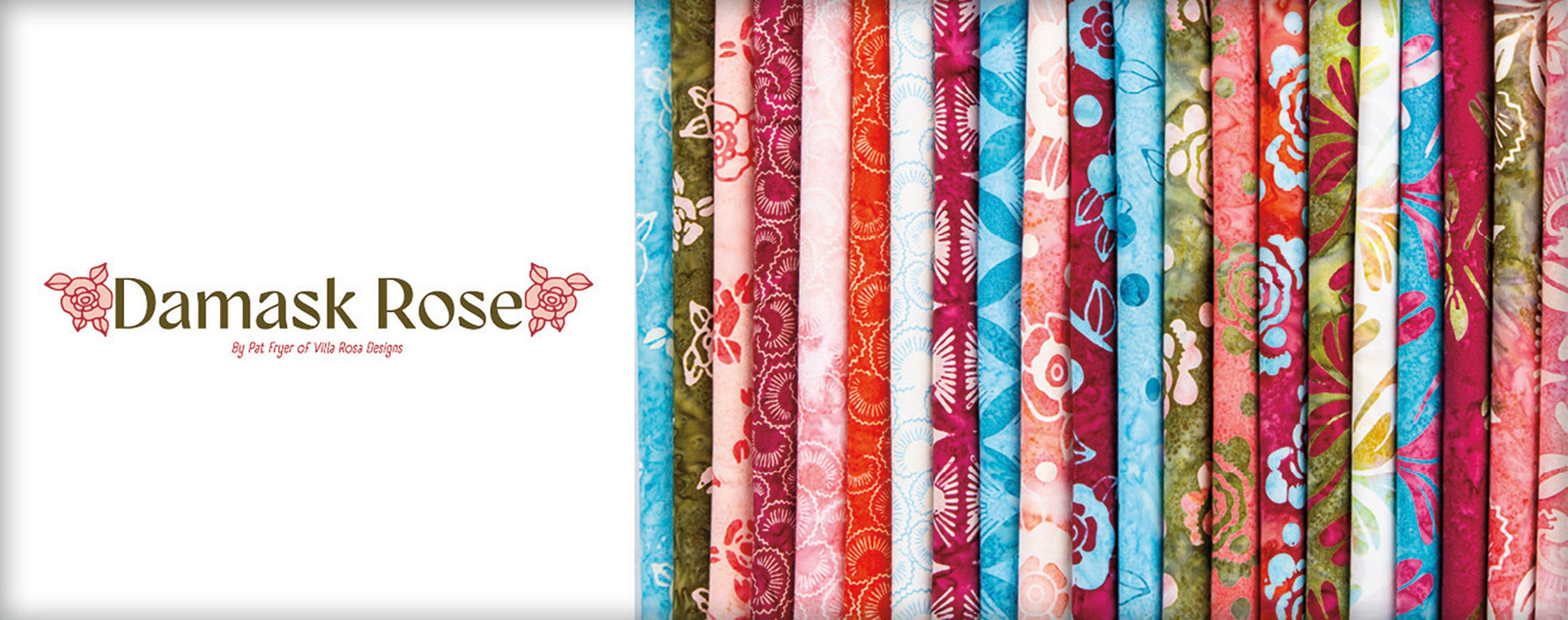 Batiks Damask Rose Fat Quarter Bundle 21 Pcs.