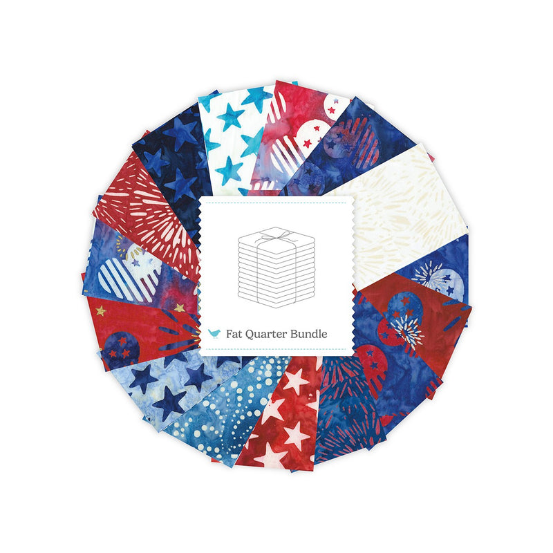 Batiks Spark of Celebration Liberty Fat Quarter Bundle A, 15 Pcs.
