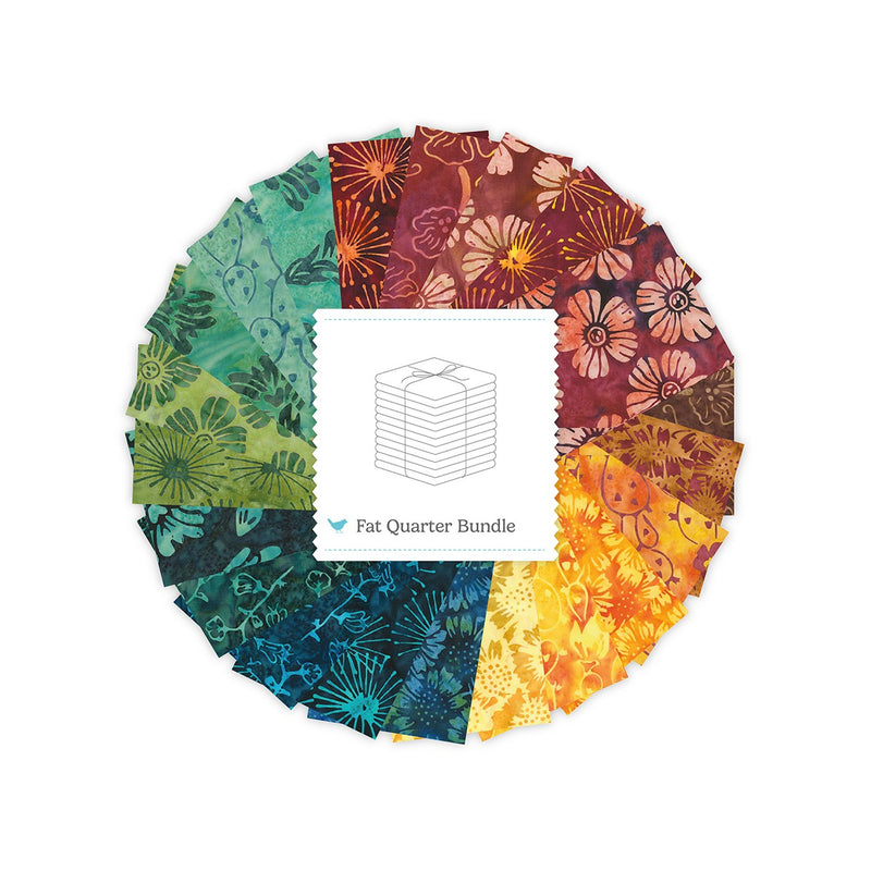 Batiks Desert Blooms Fat Quarter Bundle 21 Pcs.
